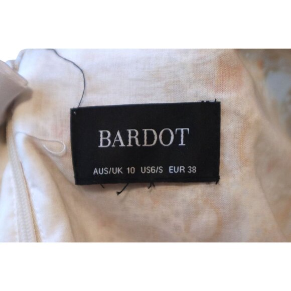 Bardot Womens Floral Long Sleeve S Mini Dress With Button Cottagecore - Picture 2 of 10